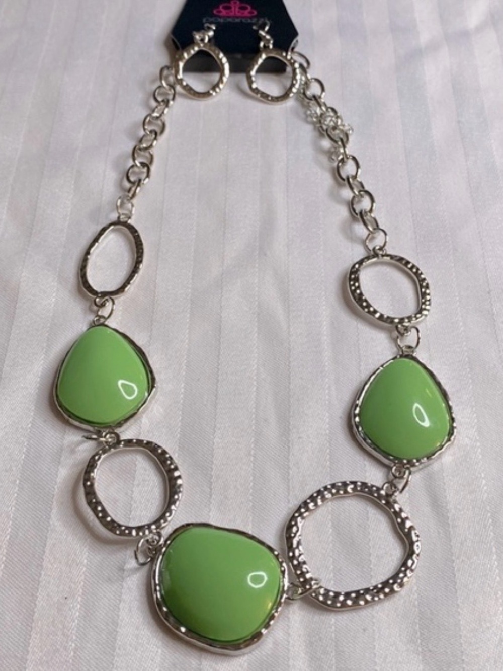 Paparazzi Lime Green Statement Necklace